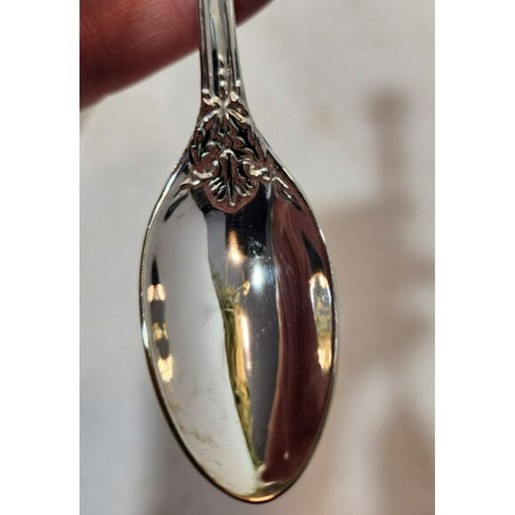 Vintage F B Rogers Silverplate French Rose Iced Tea Spoons 7 3/4" - Picture 8 of 12